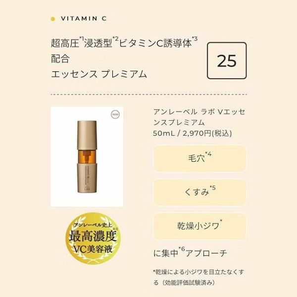 【unlabel LAB】安博士 最高濃度維他命C25美容液50ml 