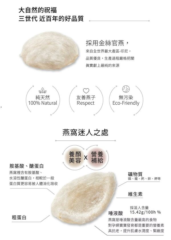 【採涎人】冰糖燕窩禮盒6入/盒 