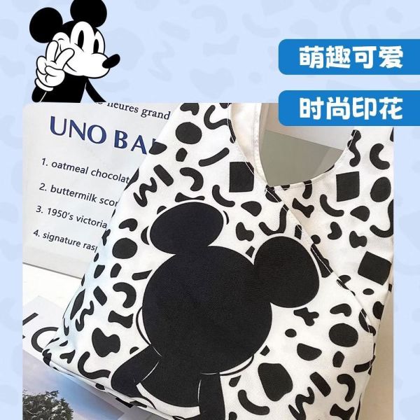 【Disney迪士尼】米奇黑白幾何帆布包DHF23807 