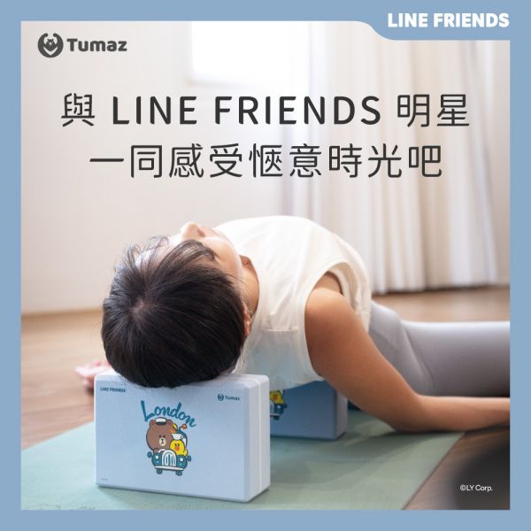 【LINE FRIENDS正版授權】50D瑜珈磚*2入 