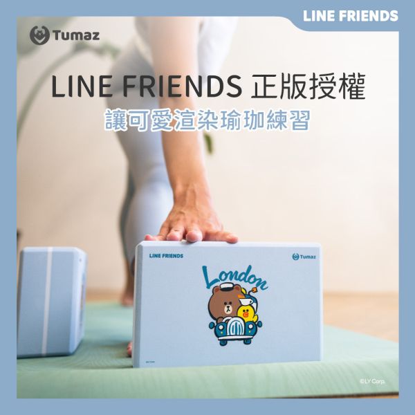 【LINE FRIENDS正版授權】50D瑜珈磚*2入 