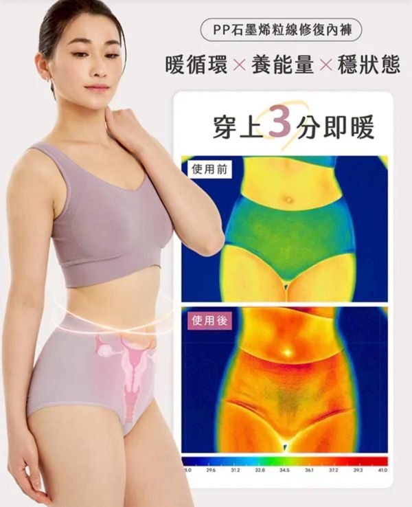【PP石墨烯】粒線修復內褲4件組 