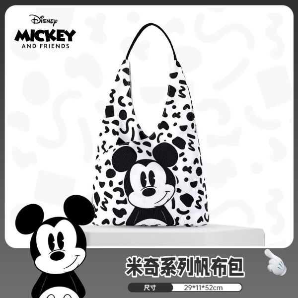 【Disney迪士尼】米奇黑白幾何帆布包DHF23807 