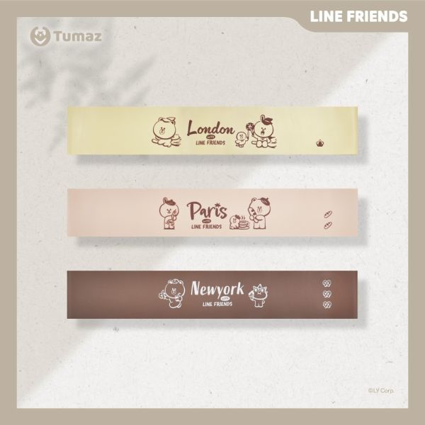 【Tumaz x LINE FRIENDS正版授權】健身彈力帶3入組 