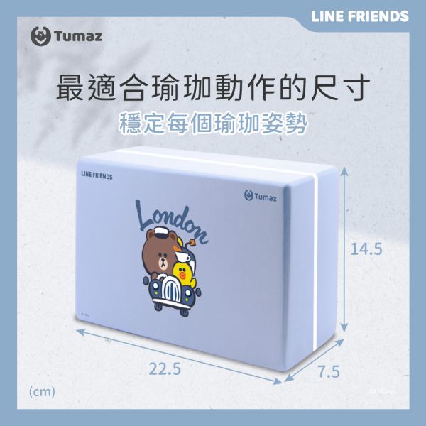 【LINE FRIENDS正版授權】50D瑜珈磚*2入 