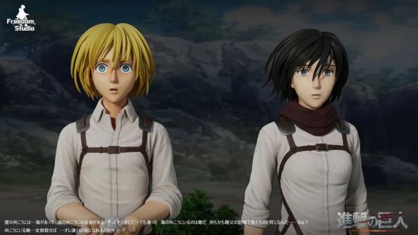 【售罄展示追加請私訊客服@toystationtw】進擊的巨人 場景第一彈 看海三笠阿爾敏&三笠阿克曼&阿爾敏 X Freedom Studio #動漫#模型#玩具#gk#玩驛#火影#手辦#海賊#死神#航海王#獵人#阿拉蕾#七大罪#七龍珠#寶可夢#神奇寶貝#哥吉拉#宮崎駿#迪士尼#灌籃高手#鬼滅之日刃#一拳超人#蠟筆小新#咒術#鏈鋸人#進擊的巨人#妖精尾巴#我的英雄學院#我英#鋼鍊#鋼之煉金術師#新世紀福音戰士#EVA#間諜家家酒#Re0#漫威#dc#集美#hex#tsume#prime1#queen#tes#xm#野獸國#壽屋#數碼寶貝