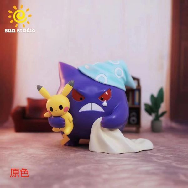 【售罄展示追加請私訊客服@toystationtw】 寶可夢 (三配色)  起床氣耿鬼 X Sun太陽 玩驛丨Toy station, GK雕像預購, GK雕像代購, GK雕像現貨, GK雕像修復, 購物網站, 自媒體選物店, 日漫, 美漫, 電影, 電玩IP, 訂製雕像,模型,玩具,gk,玩驛,火影,手辦,海賊,死神,航海王,獵人,阿拉蕾,七大罪,七龍珠,寶可夢,神奇寶貝,哥吉拉,宮崎駿,迪士尼,灌籃高手,鬼滅之日刃,一拳超人,蠟筆小新,咒術,鏈鋸人,進擊的巨人,妖精尾巴,我的英雄學院,鋼鍊,鋼之