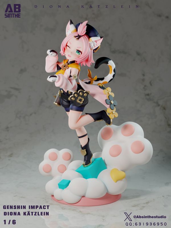 【售罄展示追加請私訊客服@toystationtw】原神 貓耳少女——【迪奧娜·凱茨萊茵】X ABsinthe Studio 動漫,模型,玩具,gk,玩驛,火影,手辦,海賊,死神,航海王,獵人,阿拉蕾,七大罪,七龍珠,寶可夢,神奇寶貝,哥吉拉,宮崎駿,迪士尼,灌籃高手,鬼滅之日刃,一拳超人,蠟筆小新,咒術,鏈鋸人,進擊的巨人,妖精尾巴,我的英雄學院,我英,鋼鍊,鋼之煉金術師,新世紀福音戰士,EVA,間諜家家酒,Re0,漫威,dc,野獸國,hex,tsume,prime1,queen,tes,xm,迪士尼,壽屋,數碼寶貝