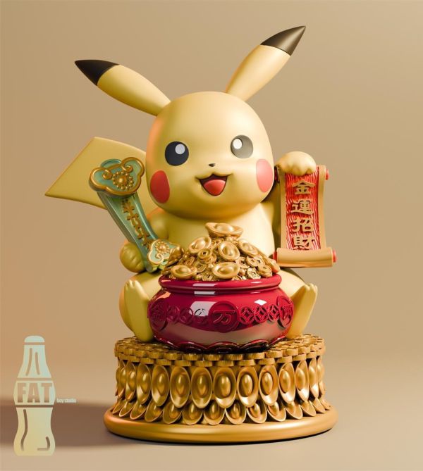 【售罄展示追加請私訊客服@toystationtw】寶可夢 四版本 招財皮卡丘 X FAT Boy肥仔 玩驛丨Toy station, GK雕像預購, GK雕像代購, GK雕像現貨, GK雕像修復, 咒術, 咒術迴戰, SCC玩具屋, 玩具給庫, NBA, 瘋公仔, 訂製雕像,模型,伯公仔,gk,玩驛,火影,夜風本舖,海賊,死神,航海王,獵人,阿拉蕾,七大罪,七龍珠,寶可夢,神奇寶貝,哥吉拉,宮崎駿,迪士尼,灌籃高手,鬼滅之刃,一拳超人,蠟筆小新,咒術,鏈鋸人,進擊的巨人,乙骨,我英