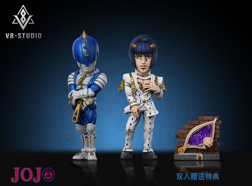 【預購】JoJo的奇妙冒險：黃金之風 布姐 布加拉提&替身鋼鏈手指 X V8-Studio 玩驛丨Toy station, GK雕像預購, GK雕像代購, GK雕像現貨, GK雕像修復, 咒術, 咒術迴戰, SCC玩具屋, 玩具給庫, NBA, 瘋公仔, 訂製雕像,模型,伯公仔,gk,玩驛,火影,夜風本舖,海賊,死神,航海王,獵人,阿拉蕾,七大罪,七龍珠,寶可夢,神奇寶貝,哥吉拉,宮崎駿,迪士尼,灌籃高手,鬼滅之刃,一拳超人,蠟筆小新,咒術,鏈鋸人,進擊的巨人,乙骨,我英