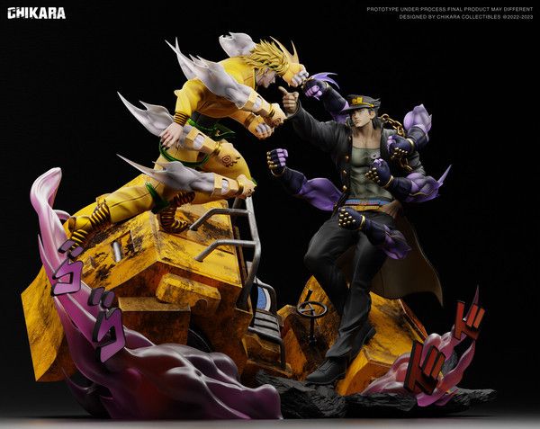【售罄展示追加請私訊客服@toystationtw】JOJO的奇妙冒險 星塵鬥士宿敵之戰 空條承太郎 vs 迪奧·布蘭度 X CHIKARA力量 玩驛丨Toy station, GK雕像預購, GK雕像代購, GK雕像現貨, GK雕像修復, 購物網站, 自媒體選物店, SCC玩具屋, 玩具給庫, 希模型, 瘋公仔, 訂製雕像,模型,伯公仔,gk,玩驛,火影,夜風本舖,海賊,死神,航海王,獵人,EnterBay,七大罪,七龍珠,寶可夢,神奇寶貝,哥吉拉,宮崎駿,迪士尼,灌籃高手,鬼滅之日刃,一拳超人,蠟筆小新,咒術,鏈鋸人,進擊的巨人,妖精尾