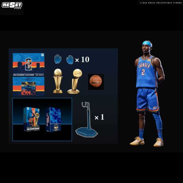【預購】NBA雷霆隊奪冠亞歷山大 收藏級可動人偶兵人套裝 X Reset-Studio 玩驛丨Toy station, GK雕像預購, GK雕像代購, GK雕像現貨, GK雕像修復, 咒術, 咒術迴戰, SCC玩具屋, 玩具給庫, NBA, 瘋公仔, 訂製雕像,模型,伯公仔,gk,玩驛,火影,夜風本舖,海賊,死神,航海王,獵人,阿拉蕾,七大罪,七龍珠,寶可夢,神奇寶貝,哥吉拉,宮崎駿,迪士尼,灌籃高手,鬼滅之刃,一拳超人,蠟筆小新,咒術,鏈鋸人,進擊的巨人,乙骨,我英