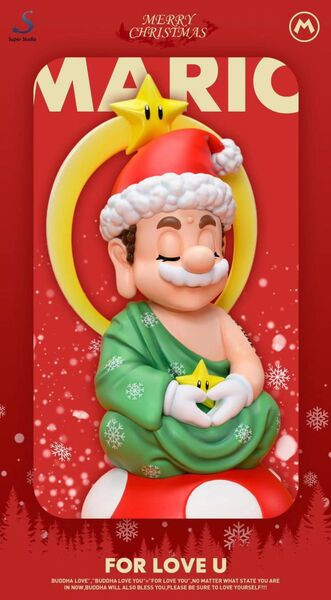 【售罄展示追加請私訊客服@toystationtw】超級瑪利歐 佛祖瑪利歐 聖誕版《佛Love U》X Super 玩驛丨Toy station, GK雕像預購, GK雕像代購, GK雕像現貨, GK雕像修復, 購物網站, 自媒體選物店, 日漫, 美漫, 電影, 電玩IP, 訂製雕像,模型,玩具,gk,玩驛,火影,手辦,海賊,死神,航海王,獵人,阿拉蕾,七大罪,七龍珠,寶可夢,神奇寶貝,哥吉拉,宮崎駿,迪士尼,灌籃高手,鬼滅之日刃,一拳超人,蠟筆小新,咒術,鏈鋸人,進擊的巨人,妖精尾巴,我的英雄學院,鋼鍊,鋼之