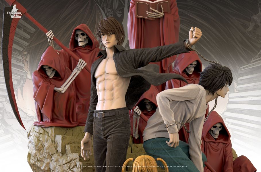 【預購】死亡筆記本 三人組 月&L&彌海砂 X Freedom-Studio 玩驛丨Toy station, GK雕像預購, GK雕像代購, GK雕像現貨, GK雕像修復, 咒術, 咒術迴戰, SCC玩具屋, 玩具給庫, NBA, 瘋公仔, 訂製雕像,模型,伯公仔,gk,玩驛,火影,夜風本舖,海賊,死神,航海王,獵人,阿拉蕾,七大罪,七龍珠,寶可夢,神奇寶貝,哥吉拉,宮崎駿,迪士尼,灌籃高手,鬼滅之刃,一拳超人,蠟筆小新,咒術,鏈鋸人,進擊的巨人,乙骨,我英