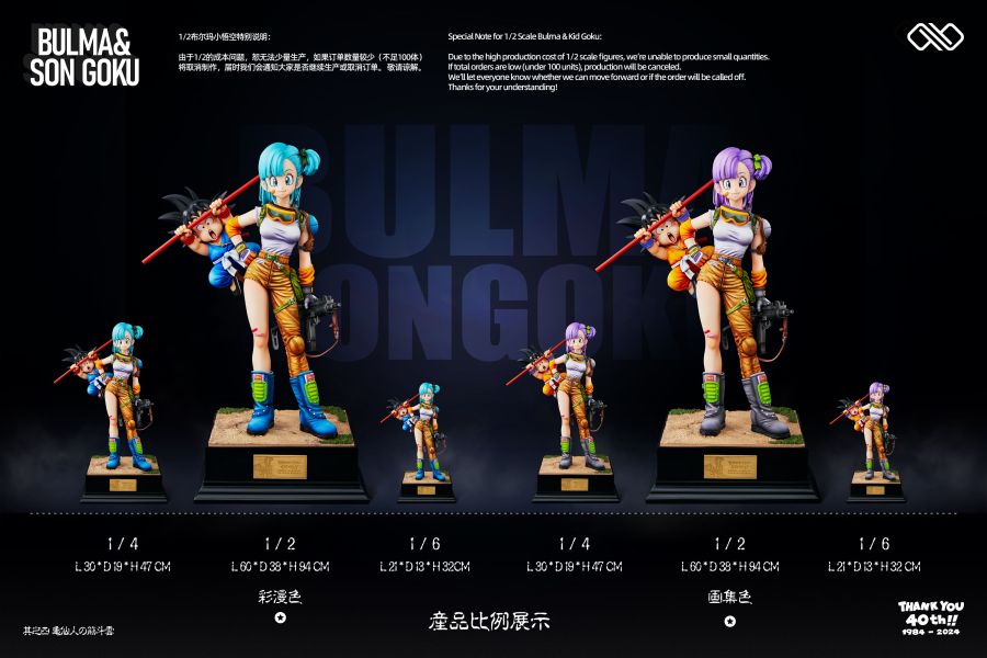【預購】七龍珠 扉頁40周年系列第二彈 雙配色 布瑪&小悟空 X ∞無限 玩驛丨Toy station, GK雕像預購, GK雕像代購, GK雕像現貨, GK雕像修復, 咒術, 咒術迴戰, SCC玩具屋, 玩具給庫, NBA, 瘋公仔, 訂製雕像,模型,伯公仔,gk,玩驛,火影,夜風本舖,海賊,死神,航海王,獵人,阿拉蕾,七大罪,七龍珠,寶可夢,神奇寶貝,哥吉拉,宮崎駿,迪士尼,灌籃高手,鬼滅之刃,一拳超人,蠟筆小新,咒術,鏈鋸人,進擊的巨人,乙骨,我英