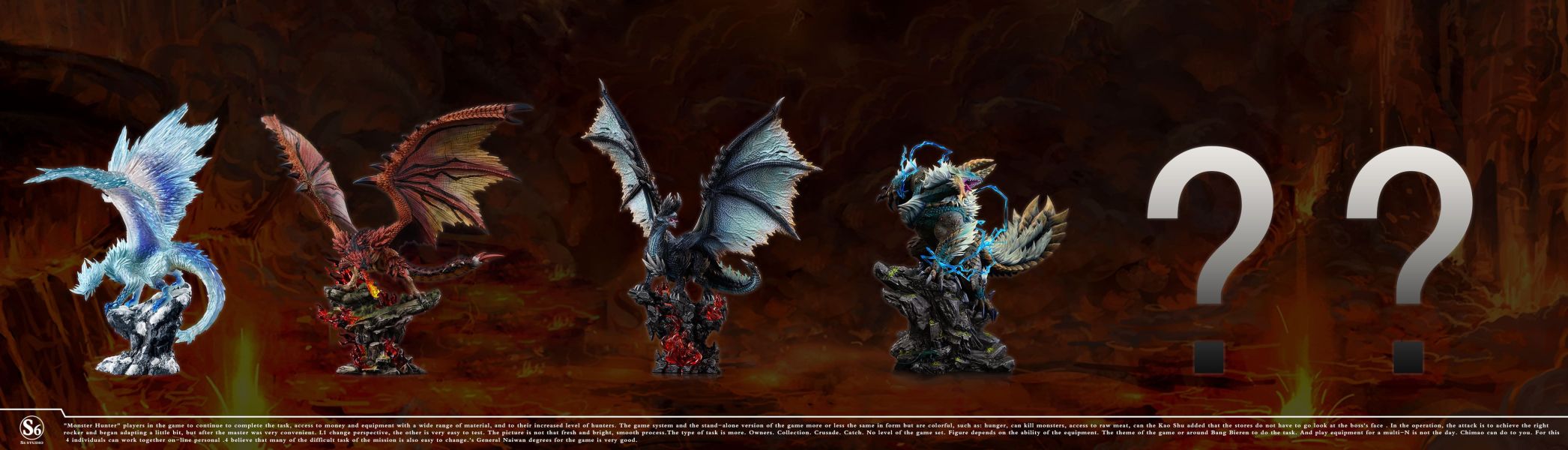 【售罄展示追加請私訊客服@toystationtw】魔物獵人 共鳴系列004 雷狼龍 X S6工作室 玩驛丨Toy station, GK雕像預購, GK雕像代購, GK雕像現貨, GK雕像修復, 咒術, 咒術迴戰, SCC玩具屋, 玩具給庫, NBA, 瘋公仔, 訂製雕像,模型,伯公仔,gk,玩驛,火影,夜風本舖,海賊,死神,航海王,獵人,阿拉蕾,七大罪,七龍珠,寶可夢,神奇寶貝,哥吉拉,宮崎駿,迪士尼,灌籃高手,鬼滅之刃,一拳超人,蠟筆小新,咒術,鏈鋸人,進擊的巨人,乙骨,我英