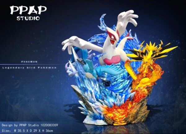 【售罄展示追加請私訊客服@toystationtw】寶可夢 神獸第二彈 (三配色) 洛奇亞 + 三聖鳥 火焰鳥 & 急凍鳥 & 閃電鳥 X PPAP 玩驛丨Toy station, GK雕像預購, GK雕像代購, GK雕像現貨, GK雕像修復, 購物網站, 自媒體選物店, 日漫, 美漫, 電影, 電玩IP, 訂製雕像,模型,玩具,gk,玩驛,火影,手辦,海賊,死神,航海王,獵人,阿拉蕾,七大罪,七龍珠,寶可夢,神奇寶貝,哥吉拉,宮崎駿,迪士尼,灌籃高手,鬼滅之日刃,一拳超人,蠟筆小新,咒術,鏈鋸人,進擊的巨人,妖精尾巴,我的英雄學院,鋼鍊,鋼之