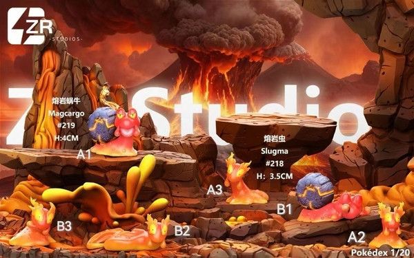 【售罄展示追加請私訊客服@toystationtw】寶可夢 圖鑑系列 (雙版本)熔岩蝸牛進化組 & 熔岩大地台 X ZR 玩驛丨Toy station, GK雕像預購, GK雕像代購, GK雕像現貨, GK雕像修復, 購物網站, 自媒體選物店, SCC玩具屋, 玩具給庫, 希模型, 瘋公仔, 訂製雕像,模型,伯公仔,gk,玩驛,火影,夜風本舖,海賊,死神,航海王,獵人,阿拉蕾,七大罪,七龍珠,寶可夢,神奇寶貝,哥吉拉,宮崎駿,迪士尼,灌籃高手,鬼滅之日刃,一拳超人,蠟筆小新,咒術,鏈鋸人,進擊的巨人,妖精尾巴,我的英