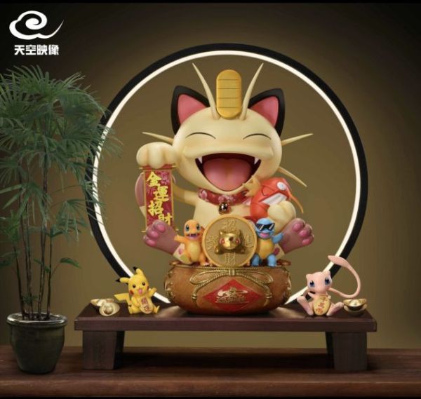 【售罄展示追加請私訊客服@toystationtw】寶可夢 金運喵喵 X 天空映像 動漫,模型,玩具,gk,玩驛,火影,手辦,海賊,死神,航海王,獵人,阿拉蕾,七大罪,七龍珠,寶可夢,神奇寶貝,哥吉拉,宮崎駿,迪士尼,灌籃高手,鬼滅之日刃,一拳超人,蠟筆小新,咒術,鏈鋸人,進擊的巨人,妖精尾巴,我的英雄學院,我英,鋼鍊,鋼之煉金術師,新世紀福音戰士,EVA,間諜家家酒,Re0,漫威,dc,集美#hex#tsume#prime1#queen#tes#xm#野獸國#壽屋#數碼寶貝