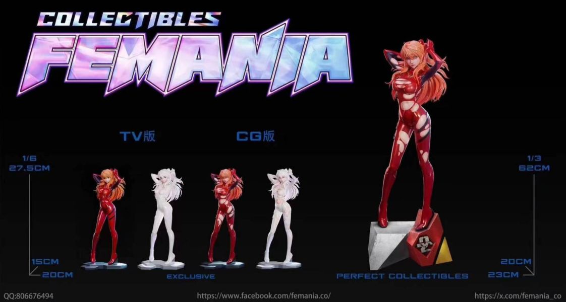 【售罄展示追加請私訊客服@toystationtw】新世紀福音戰士 明日香 X Femania Collectibles 玩驛丨Toy station, GK雕像預購, GK雕像代購, GK雕像現貨, GK雕像修復, 購物網站, 自媒體選物店, SCC玩具屋, 玩具給庫, 希模型, 瘋公仔, 訂製雕像,模型,伯公仔,gk,玩驛,火影,夜風本舖,海賊,死神,航海王,獵人,阿拉蕾,七大罪,七龍珠,寶可夢,神奇寶貝,哥吉拉,宮崎駿,迪士尼,灌籃高手,鬼滅之日刃,一拳超人,蠟筆小新,咒術,鏈鋸人,進擊的巨人,妖精尾巴,我的英