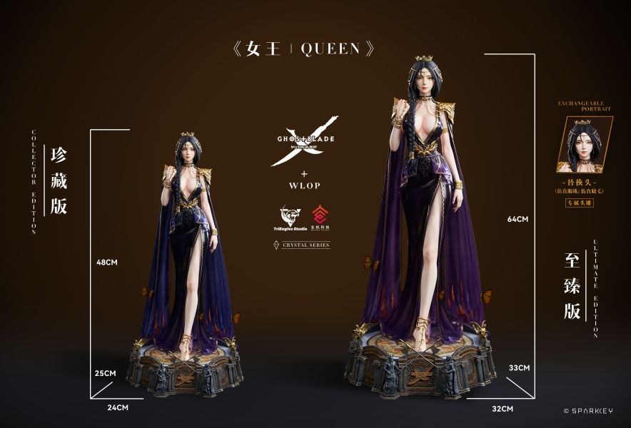【售罄展示追加請私訊客服@toystationtw】鬼刀 雕像系列《女王》 X TriEagles Studio&WLOP 玄機科技 正版授權 #動漫#模型#玩具#gk#玩驛#火影#手辦#海賊#死神#航海王#獵人#阿拉蕾#七大罪#七龍珠#寶可夢#神奇寶貝#哥吉拉#宮崎駿#迪士尼#灌籃高手#鬼滅之日刃#一拳超人#蠟筆小新#咒術#鏈鋸人#進擊的巨人#妖精尾巴#我的英雄學院#我英#鋼鍊#鋼之煉金術師#新世紀福音戰士#EVA#間諜家家酒#Re0#漫威#dc#集美#hex#tsume#prime1#queen#tes#xm#野獸國#壽屋#數碼寶貝