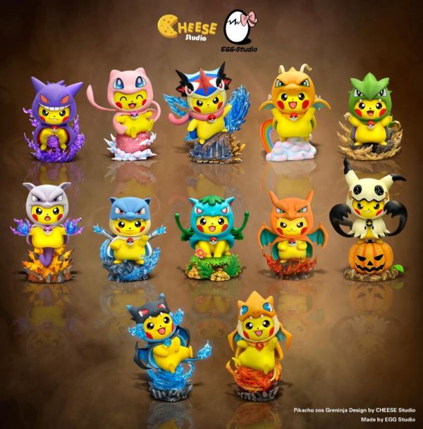 【售罄展示追加請私訊客服@toystationtw】寶可夢 皮卡丘變裝系列 忍蛙變皮 X CHEESE Studio 奶酪工作室& EGG Studio 阿蛋小作坊 #動漫#模型#玩具#gk#玩驛#火影#手辦#海賊#死神#航海王#獵人#阿拉蕾#七大罪#七龍珠#寶可夢#神奇寶貝#哥吉拉#宮崎駿#迪士尼#灌籃高手#鬼滅之日刃#一拳超人#蠟筆小新#咒術#鏈鋸人#進擊的巨人#妖精尾巴#我的英雄學院#我英#鋼鍊#鋼之煉金術師#新世紀福音戰士#EVA#間諜家家酒#Re0#漫威#dc#集美#hex#tsume#prime1#queen#tes#xm#野獸國#壽屋#數碼寶貝