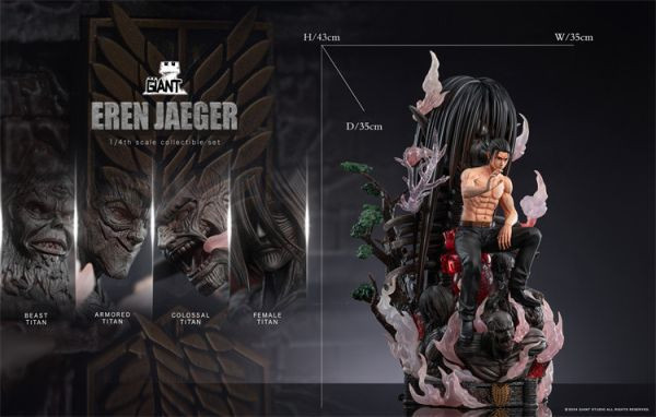 【預購】進擊的巨人 系列第一彈 1/4坐姿艾倫 X GIANT 玩驛丨Toy station, GK雕像預購, GK雕像代購, GK雕像現貨, GK雕像修復, 咒術, 咒術迴戰, SCC玩具屋, 玩具給庫, NBA, 瘋公仔, 訂製雕像,模型,伯公仔,gk,玩驛,火影,夜風本舖,海賊,死神,航海王,獵人,阿拉蕾,七大罪,七龍珠,寶可夢,神奇寶貝,哥吉拉,宮崎駿,迪士尼,灌籃高手,鬼滅之刃,一拳超人,蠟筆小新,咒術,鏈鋸人,進擊的巨人,乙骨,我英