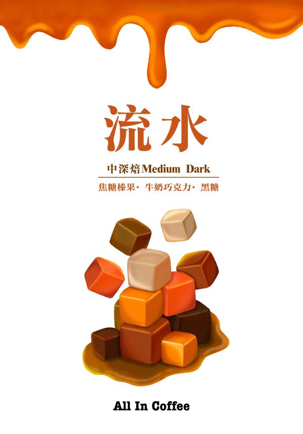 『中深焙』 流水 義式配方 半磅 225g 