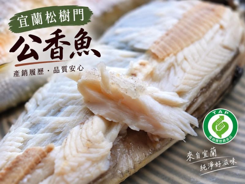 【宜蘭松樹門-產銷履歷公香魚】#3-4尾裝 