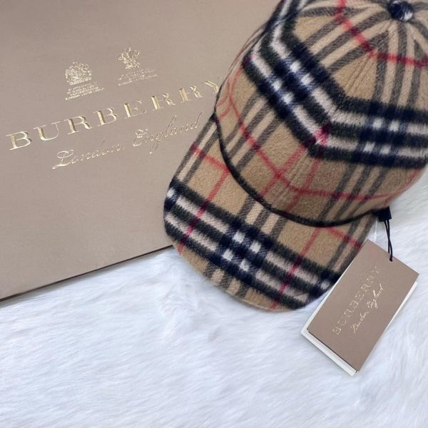 BURBERRY品牌標誌條紋休閒帽 