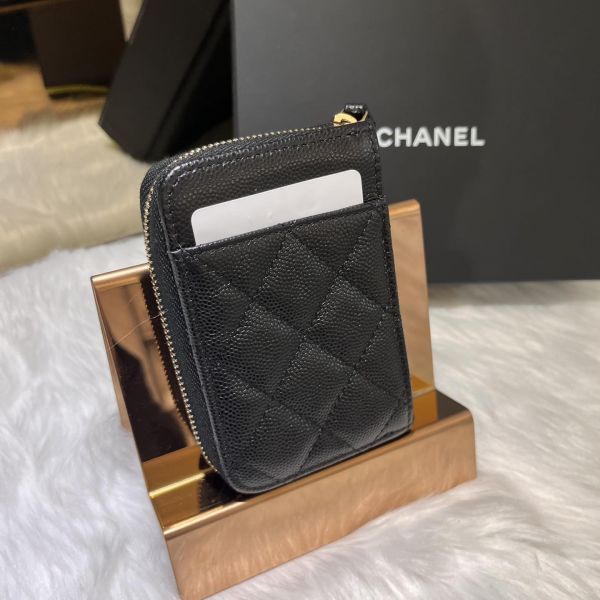 CHANEL 拉鍊卡片零錢包 