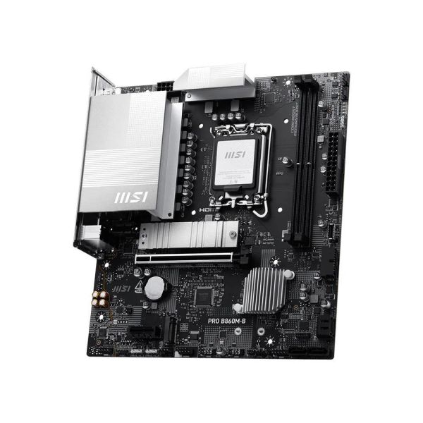 【MSI 微星】PRO B860M-B WIFI (M-ATX/1H1P/Realtek 5Gb/Wi-Fi 7+BT 5.4/2XDIMM/註冊四年保) 