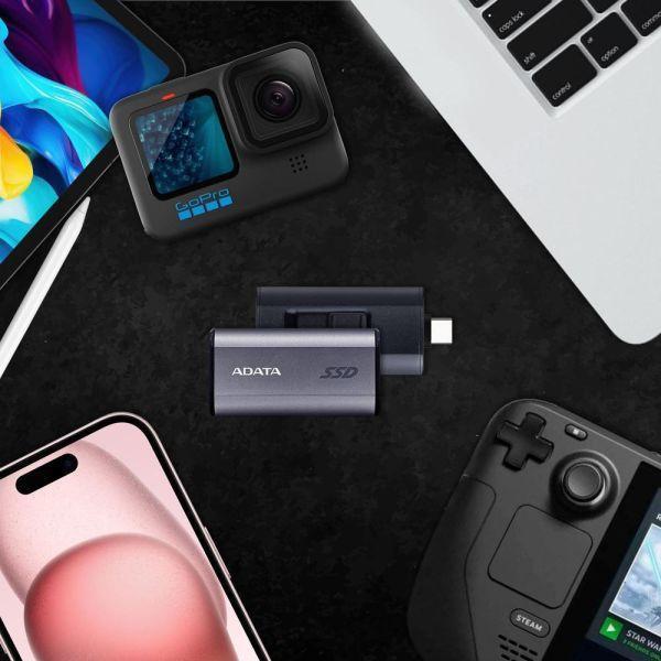 【ADATA 威剛】SC750 外接式固態硬碟 1TB  SSD (銀色/USB3.2/Gen2/Type-C/5年保) 