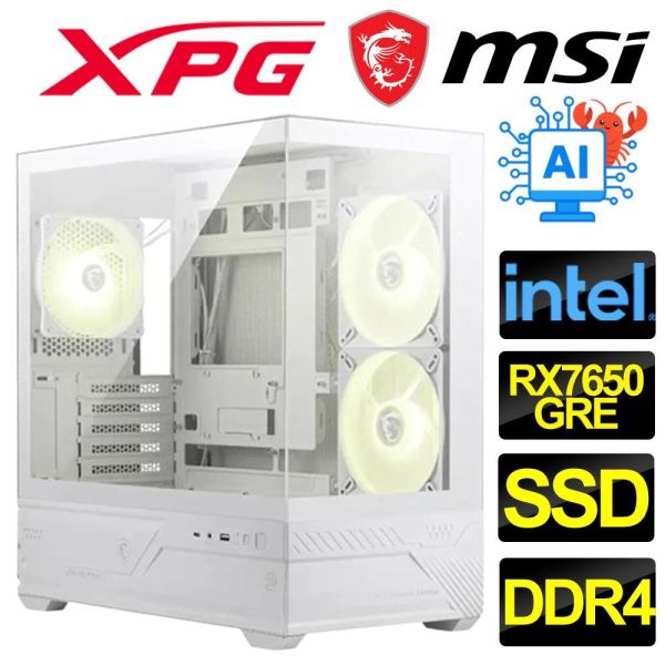 【MSI 微星】RX7650GRE {春福} AI/海景房/電競/電玩/電腦/主機/人機迷網/魔物獵人(Intel i5 i7/B760/DDR4/SSD/M.2) RX7650GRE電腦主機,微星海景房電競機,MSI組裝電腦推薦,Intel i5電競主機,AI運算高效能電腦,魔物獵人順跑主機,B760主機板電腦,DDR4遊戲桌機,AMD高CP值顯卡主機,MSI DIY電腦套裝
