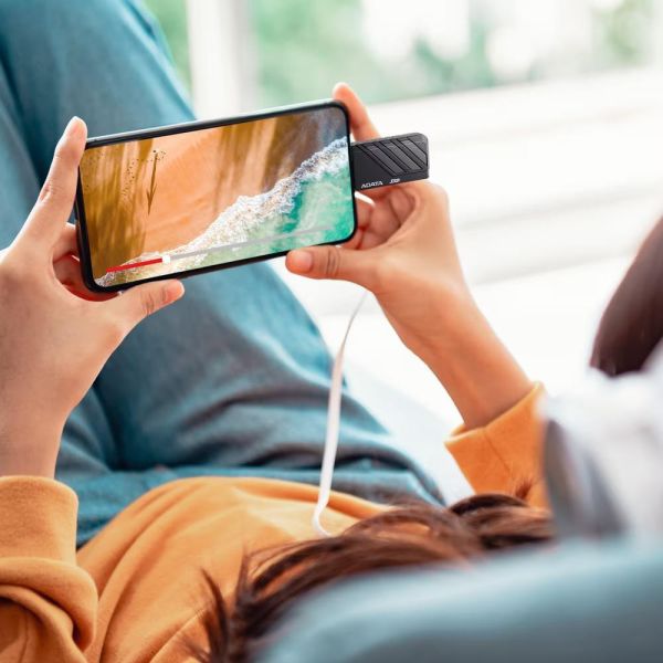 【ADATA 威剛】SC735 外接式固態硬碟 1TB SSD (黑藍/黑灰//USB3.2/Gen2/5年保) 