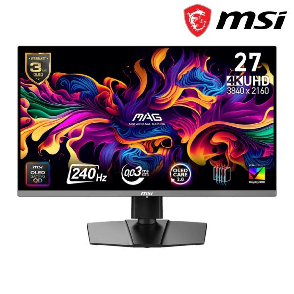 【MSI 微星】MAG 272UP QD-OLED X24 電競螢幕 (DP/HDMI/Type-C/QD-OLED/4K) MSI,27吋,240HZ,4K,微星,平面螢幕,電競螢幕,螢幕