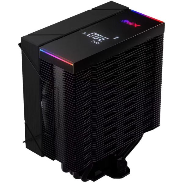 【XPG 威剛】MAESTRO PLUS 42SA (4導管/數位顯示面版/全黑化/12cm風扇*1/高156mm) 