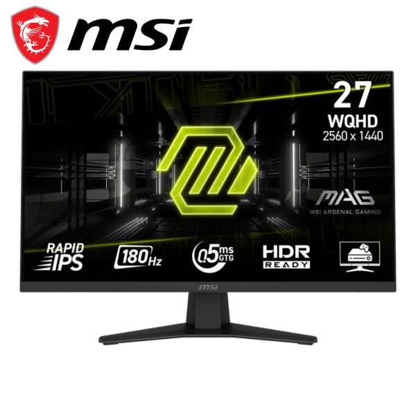 【MSI 微星】MAG 274QF 電競螢幕 (DP/HDMI*2/Rapid IPS/2K/0.5ms/180Hz/HDR/無喇叭/三年保固) MSI,27吋,160HZ,2K,微星,平面螢幕,電競螢幕,螢幕