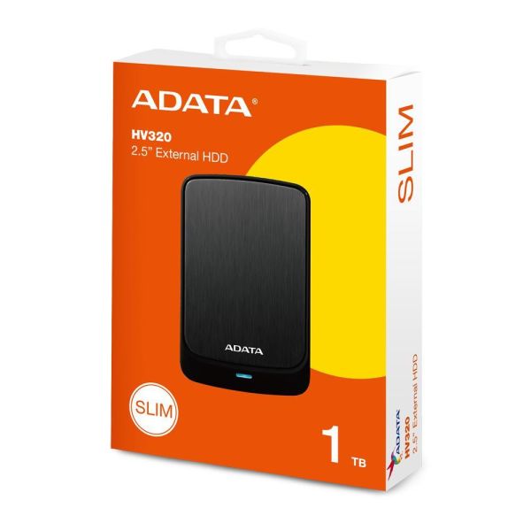 【ADATA 威剛】HV320 2.5吋行動硬碟 1TB HDD (黑/白/藍/USB3.2/LED操作指示燈號/薄型碟/3年保) 