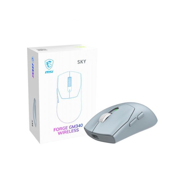 【MSI 微星】FORGE GM340 WIRELESS 微星超輕量三模無線電競滑鼠 (6段式DPI/82小時續航/對稱式設計) 