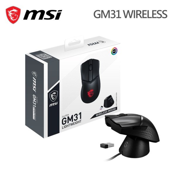 【MSI 微星】CLUTCH GM31 LIGHTWEIGHT WIRELESS 無線滑鼠 MSI,微星,無線,滑鼠,電競滑鼠