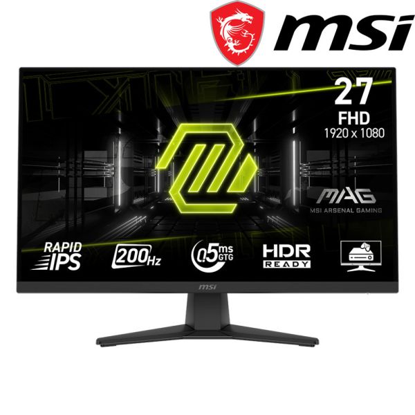 【MSI 微星】MAG 272F 電競螢幕 Rapid IPS/0.5ms/200Hz/FreeSync Premium/無喇叭/三年保固 MSI,27吋,200HZ,FHD,微星,平面螢幕,電競螢幕,電玩螢幕