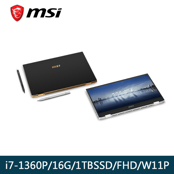 【MSI微星】Summit E13FlipEvo A13MT-204TW(i7-1360P/16G/1TBSSD/FHD/Windows11Pro)13.4商務筆電 MSI微星, 商務筆電