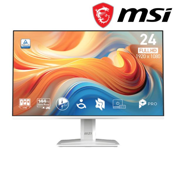 【MSI 微星】MP243W E14 專業顯示器 (24吋/FHD/144Hz/IPS/內置喇叭/三年保固) MSI,24吋,144HZ,FHD,微星,平面螢幕,文書螢幕,螢幕