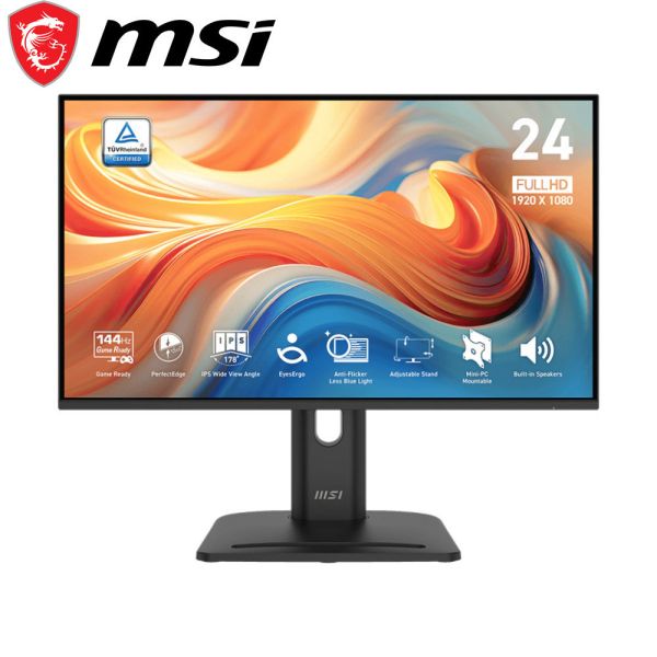 【MSI 微星】PRO MP245PG E14 專業顯示器 (24吋/FHD/144Hz/IPS/內置喇叭/4軸人體工學支架) MSI,24吋,140HZ,FHD,微星,平面螢幕,文書螢幕,螢幕