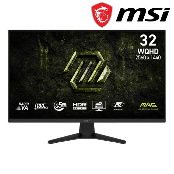 【MSI 微星】325QF E18V 電競螢幕 (DP/HDMI/Rapid VA/2K/0.5ms/180Hz/三年保固) MSI,32吋,180HZ,2K,微星,平面螢幕,電競螢幕,螢幕