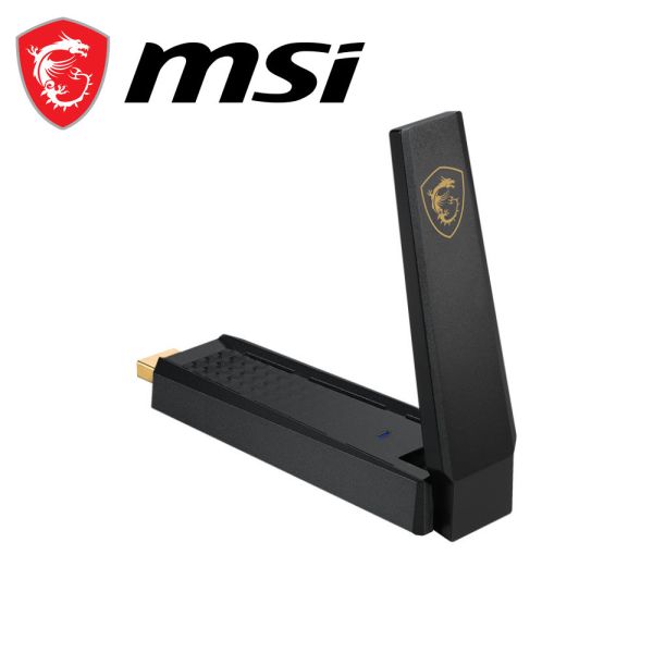 【MSI 微星】AXE5400 WiFi USB Adapter 無線網卡(WiFi 6E/三頻/2402Mbps/USB網卡) 