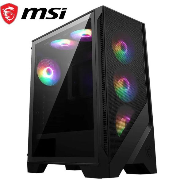【MSI 微星】MAG Forge 120A AIRFLOW 玻璃透側機殼 (ATX/內建風扇前3上2後1/網孔面板/顯卡330mm/塔散160mm) 