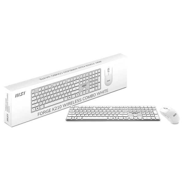 【MSI 微星】FORGE K210 W COMBO TC 微星無線鍵鼠組(無線/薄膜式/中文/1年保固) MSI,微星,鍵盤,有線,電競鍵盤,滑鼠,電競滑鼠