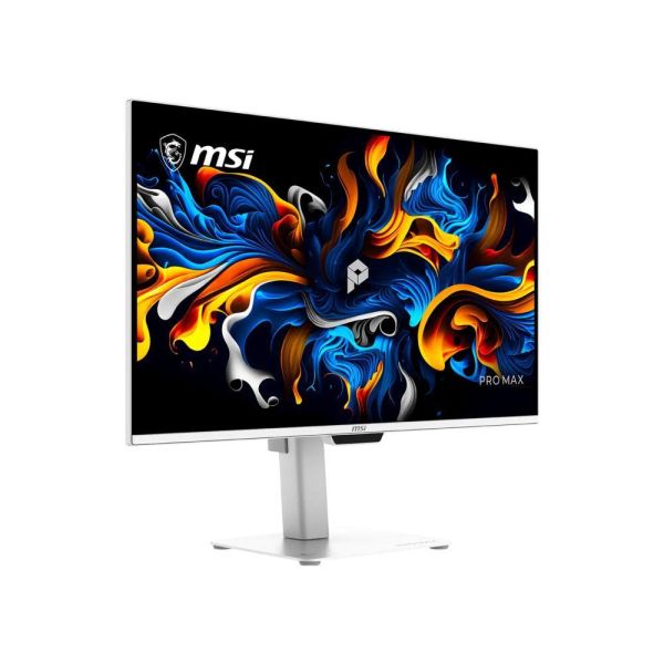 【MSI 微星】PRO MAX 271UPXW12G 白色 4K QD-OLED 液晶螢幕 (DP/HDMI/雙 Type-C(98W+15W)/QD-OLED/4K UHD/120Hz/KVM 功能/可升降旋轉/低藍光/三年保固) MSI螢幕推薦,4KOLED螢幕,27吋螢幕,微星液晶螢幕,QD-OLED螢幕,白色電腦螢幕,專業繪圖螢幕,電競螢幕推薦,MSIPROMAX,4K顯示器